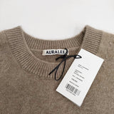 AURALEE 新品 BABY CASHMERE KNIT P/O A23AP03BC 定価66000円 3 カシミヤクルーネックニット 23AW ベージュ メンズ オーラリー【中古】4-0814T♪