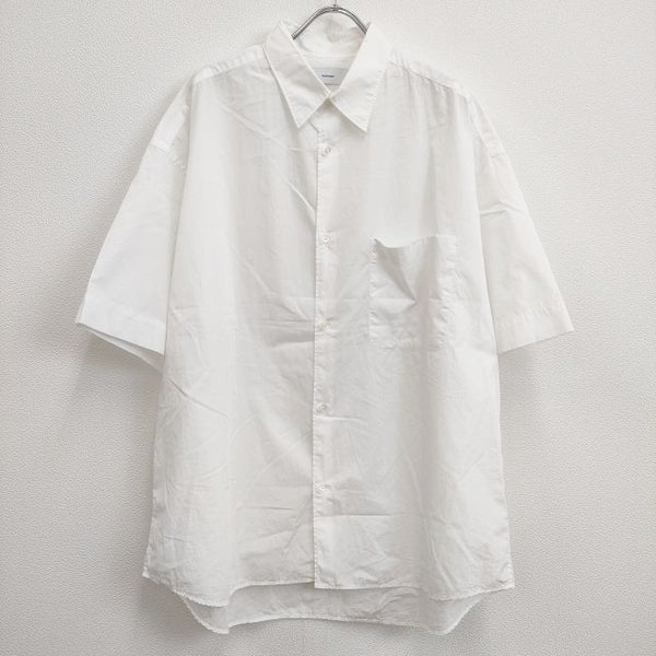 Graphpaper Broad S/S Oversized Regular Collar Shirt GM221-50113B 定価25300円 半袖シャツ ホワイト メンズ グラフペーパー【中古】4-0818S♪