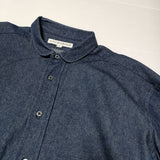 INDIVIDUALIZED SHIRTS XL コットン デニム 長袖シャツ ネイビー メンズ インディビジュアライズドシャツ【中古】4-1026M∞