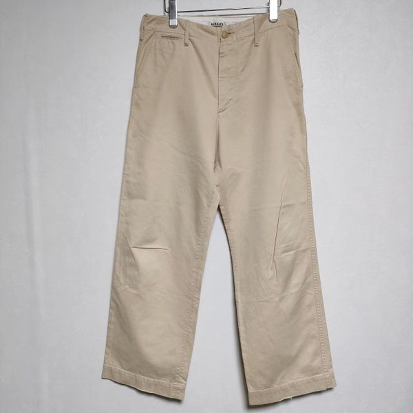 AURALEE WASHED FINX CHINO PANTS A9AP01CN コットン サイズ4 チノパンツ ライトベージュ メンズ オーラリー【中古】4-1019G∞