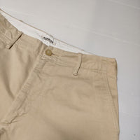 AURALEE WASHED FINX CHINO PANTS A9AP01CN コットン サイズ4 チノパンツ ライトベージュ メンズ オーラリー【中古】4-1019G∞