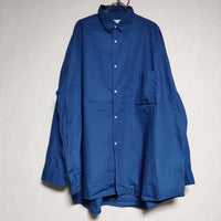 Graphpaper Broad L/S Oversized Regular Collar Shirt  定価27500円 GM231-50080C 長袖シャツ 23SS ブルー レディース グラフペーパー【中古】4-1010M∞