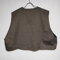 Jieda OPEN NECK SHORT VEST 定価28600円 Jie-20S-SH05 プルオーバー ベスト ブラウン メンズ ジエダ【中古】4-1026M∞