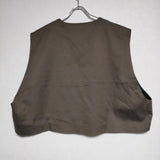 Jieda OPEN NECK SHORT VEST 定価28600円 Jie-20S-SH05 プルオーバー ベスト ブラウン メンズ ジエダ【中古】4-1026M∞