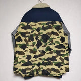 BAPE/A BATHING APE デニム ナイロン ボア カモ ダウンジャケット ネイビー メンズ アベイシングエイプ【中古】4-1010A∞