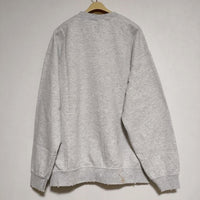 SASQUATCHfabrix. 新品 PINUP GIRL SAVAGE SWEATSHIRT 定価19800円 裏毛 トレーナー 加工 スウェット 24SS アッシュグレー メンズ サスクワァッチファブリックス【中古】4-1215T∞