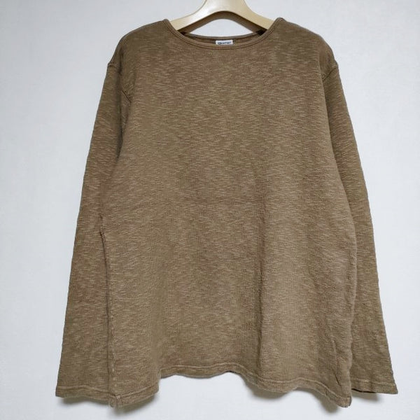 tieasy 起毛コットン 日本製 サイズ5 長袖Ｔシャツ カットソー ロンＴ ブラウン メンズ ティージー【中古】5-0115M∞