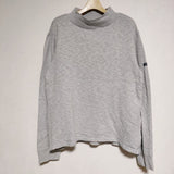 tieasy 起毛コットン モックネック 日本製 サイズ5 長袖Ｔシャツ カットソー ロンＴ グレー メンズ ティージー【中古】5-0115M∞