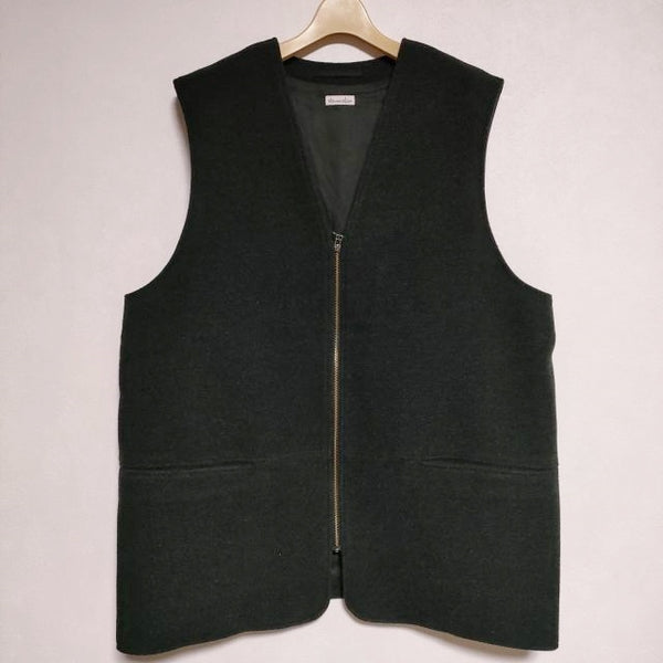 Steven Alan Vest 定価22000円 ウール ジップアップ 8125-186-0735 ベスト 22AW チャコールグレー メンズ スティーブンアラン【中古】4-1208T∞