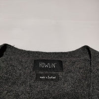 HOWLiN' シャギーニット イギリス製 ウール カーディガン チャコールグレー メンズ ハウリン【中古】4-1208T∞