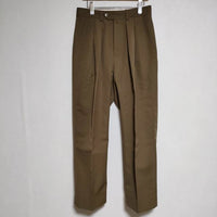 NEAT Wool Gabardine 2Tuck Trouser  ウールギャバスラックス トラウザーズ パンツ ブラウン メンズ ニート【中古】4-1215T∞