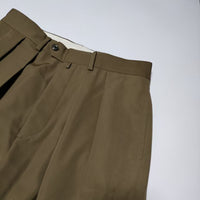 NEAT Wool Gabardine 2Tuck Trouser  ウールギャバスラックス トラウザーズ パンツ ブラウン メンズ ニート【中古】4-1215T∞