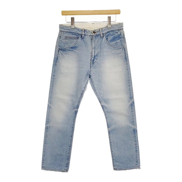 bukht B-31805 BASIC 5P SLIM DENIM PANTS USED加工スリムセルビッチ サイズ1/M デニムパンツ ライトブルー メンズ ブフト【中古】5-0405G♪