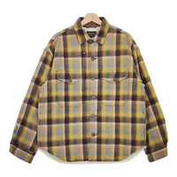 PENDLETON 9575-8202 サイズL 裏ボアシャツ ジャケット チェック ブルゾン ブラウン イエロー メンズ ペンドルトン【中古】4-1105T♪