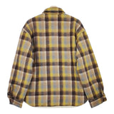 PENDLETON 9575-8202 サイズL 裏ボアシャツ ジャケット チェック ブルゾン ブラウン イエロー メンズ ペンドルトン【中古】4-1105T♪