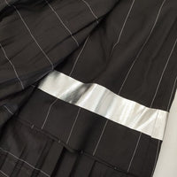 Graphpaper 新品 Wide Stripe Wool Pleated Skirt GL201-40009 00 定価74800円 ロングスカート ブラック グラフペーパー【中古】4-1003T♪