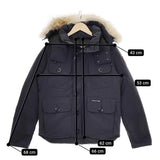 CANADA GOOSE ラッセルパーカー サイズS/P ダウンジャケット ネイビー メンズ カナダグース【中古】4-1105A♪