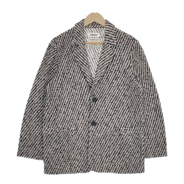 COOHEM Yonetomi SPRING TWILL TWEED JACKET ジャケット ブラック ホワイト メンズ コーヘン【中古】5-0226M∞