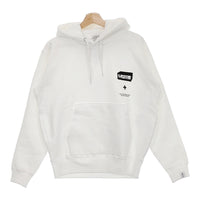 poet meets dubwise 新品 SPACE.E HOODIE 定価14080円 SPEHD-0054 M スウェット パーカー ホワイト ポエットミーツダブワイズ【中古】4-1103T♪