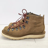 Danner マウンテンライト トレッキングブーツ スウェード レザー 革 US8 ゴアテックス ヴィブラムソール 45500X ブーツ 黄土色 メンズ ダナー【中古】4-1205T◆