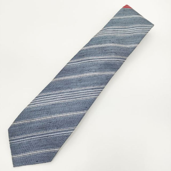 SHIPS tailoring style 日本製 シルクリネン ネクタイ ライトブルー メンズ シップス【中古】5-0510G∞