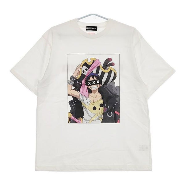 GOD SELECTION XXX ONEPIECE RED コラボ ルフィ 半袖Ｔシャツ カットソー ホワイト メンズ ゴッドセレクショントリプルエックス【中古】5-0623S∞
