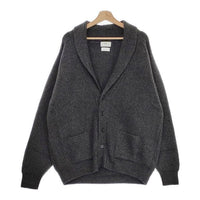 HERILL 新品 Rib Stitch Shawl Cardigan 22-080-HL-8320-3 定価143000円 カシミヤカーディガン チャコールグレー ヘリル【中古】4-0924T♪#