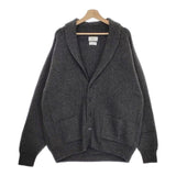 HERILL 新品 Rib Stitch Shawl Cardigan 22-080-HL-8320-3 定価143000円 カシミヤカーディガン チャコールグレー ヘリル【中古】4-0924T♪#