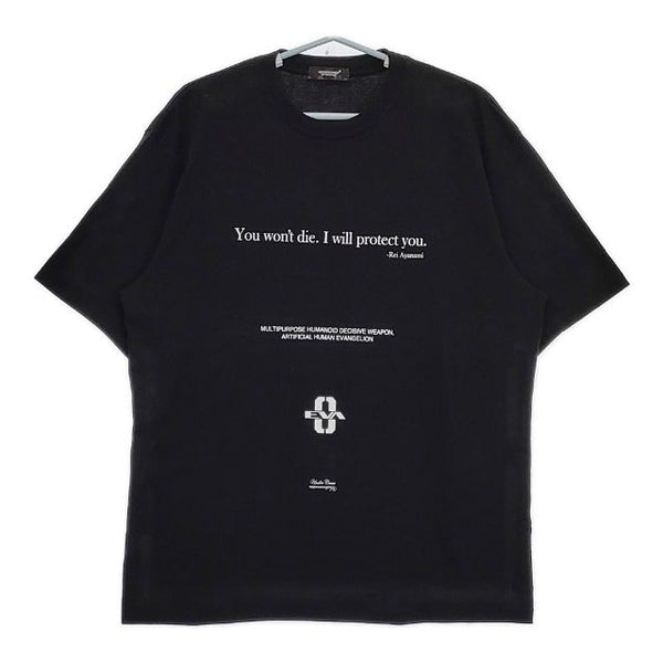 UNDERCOVER EVANGELION エヴァンゲリオン 綾波レイ サイズ5 半袖Ｔシャツ カットソー ブラック メンズ アンダーカバー【中古】5-0623S∞