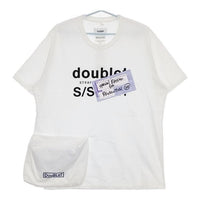 doublet Revolution別注 40TH ANNIVERSARY PACKABLE T-SHIRT 半袖Ｔシャツ カットソー ホワイト メンズ ダブレット【中古】5-0623S∞