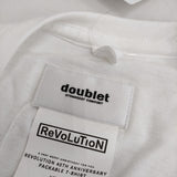 doublet Revolution別注 40TH ANNIVERSARY PACKABLE T-SHIRT 半袖Ｔシャツ カットソー ホワイト メンズ ダブレット【中古】5-0623S∞