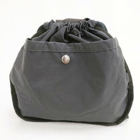 MHL. 新品 RECYCLE NYLON TAFFETA DRAWSTRING BAG S 595-4193511 ショルダーバッグ チャコールグレー メンズ エムエイチエル【中古】5-0710G∞