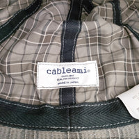 Cableami ケーブルアミ コットンナイロン チェック 帽子 ハット カーキ グレー メンズ【中古】5-0901G◎