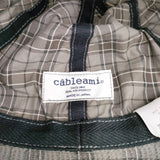 Cableami ケーブルアミ コットンナイロン チェック 帽子 ハット カーキ グレー メンズ【中古】5-0901G◎