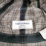 Cableami ケーブルアミ コットンナイロン チェック 帽子 ハット カーキ グレー メンズ【中古】5-0901G◎