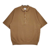 scair ヘビーモスステッチミリタリーポロシャツ 半袖 ポロシャツ ブラウン メンズ スケアー【中古】5-0623S∞
