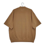 scair ヘビーモスステッチミリタリーポロシャツ 半袖 ポロシャツ ブラウン メンズ スケアー【中古】5-0623S∞