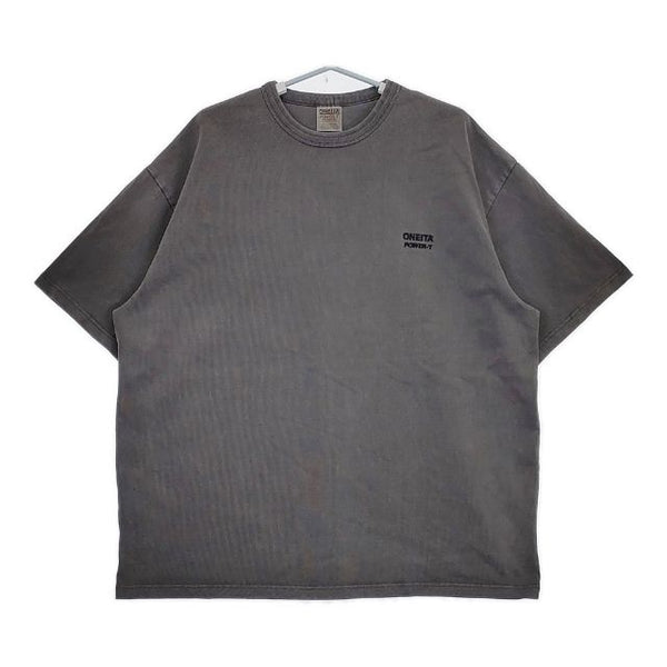 ONEITA オニータ Pigment Dye Tshirt ウォッシュ加工 BEAMS購入 半袖Ｔシャツ カットソー チャコールグレー メンズ【中古】5-0623S∞