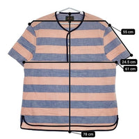 BEAMS PLUS/J.CREW SHORT SLEEVE SHIRT 定価13200円 半袖シャツ 24SS ブルー ピンク メンズ ビームスプラス/ジェイクルー【中古】5-0623S∞
