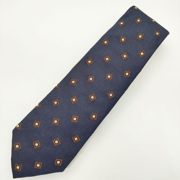 UNITED ARROWS シルク 日本製 総柄 ネクタイ ネイビー メンズ ユナイテッドアローズ【中古】5-0510G∞