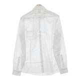 Brooks Brothers MILANO FIT ボタンダウンシャツ ストライプ コットン 長袖シャツ ホワイト メンズ ブルックスブラザーズ【中古】4-1204M△