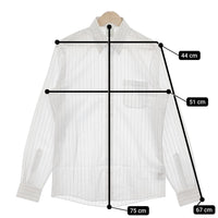 Brooks Brothers MILANO FIT ボタンダウンシャツ ストライプ コットン 長袖シャツ ホワイト メンズ ブルックスブラザーズ【中古】4-1204M△