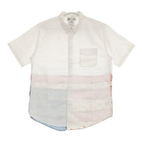 VISVIM LUNGTA STARS OXFORD B.D. SHIRT 切替 星条旗 半袖シャツ ホワイト メンズ ビズビム/ヴィズヴィム【中古】5-0501S∞