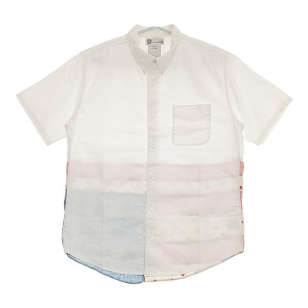 VISVIM LUNGTA STARS OXFORD B.D. SHIRT 切替 星条旗 半袖シャツ ホワイト メンズ ビズビム/ヴィズヴィム【中古】5-0501S∞
