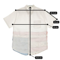 VISVIM LUNGTA STARS OXFORD B.D. SHIRT 切替 星条旗 半袖シャツ ホワイト メンズ ビズビム/ヴィズヴィム【中古】5-0501S∞