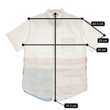 VISVIM LUNGTA STARS OXFORD B.D. SHIRT 切替 星条旗 半袖シャツ ホワイト メンズ ビズビム/ヴィズヴィム【中古】5-0501S∞