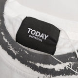 today edition 新品 Peace Mark #02 SS Tee 定価7700円 半袖Ｔシャツ カットソー ホワイト グレー メンズ トゥデイエディション【中古】5-0501S∞
