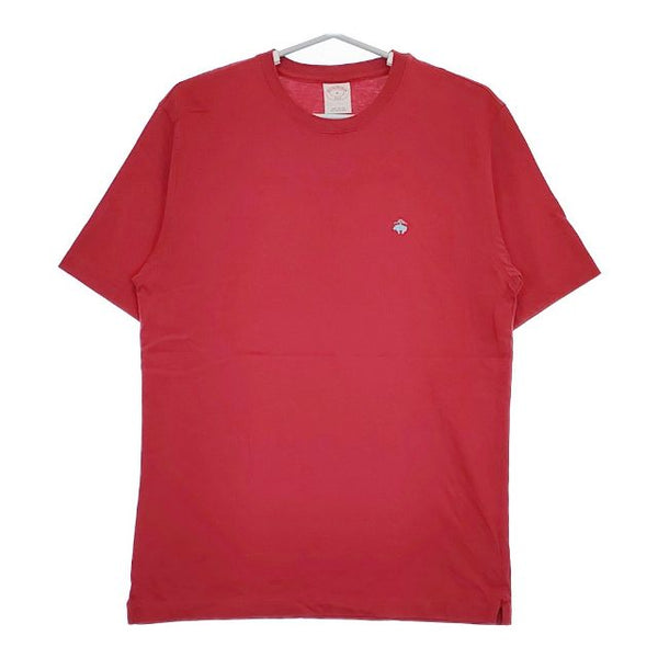 Brooks Brothers 346 刺繍 コットン M 半袖Ｔシャツ カットソー レッド メンズ ブルックスブラザーズ【中古】5-0501S∞