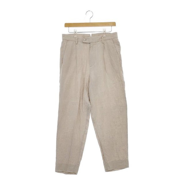 BEAUTY&YOUTH UNITED ARROWS リネン １Ｐ ルーズパンツ 定価14300円 1214-139-7402 パンツ ベージュ メンズ ビューティアンドユース【中古】5-0317M∞