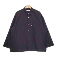 Graphpaper Ripple Jersey L/S Oversized Box Shirt 定価30800円 オーバーサイズ 長袖シャツ ブラック メンズ グラフペーパー【中古】5-0108M∞